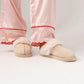 Izzy Faux Suede Slippers In Neutral
