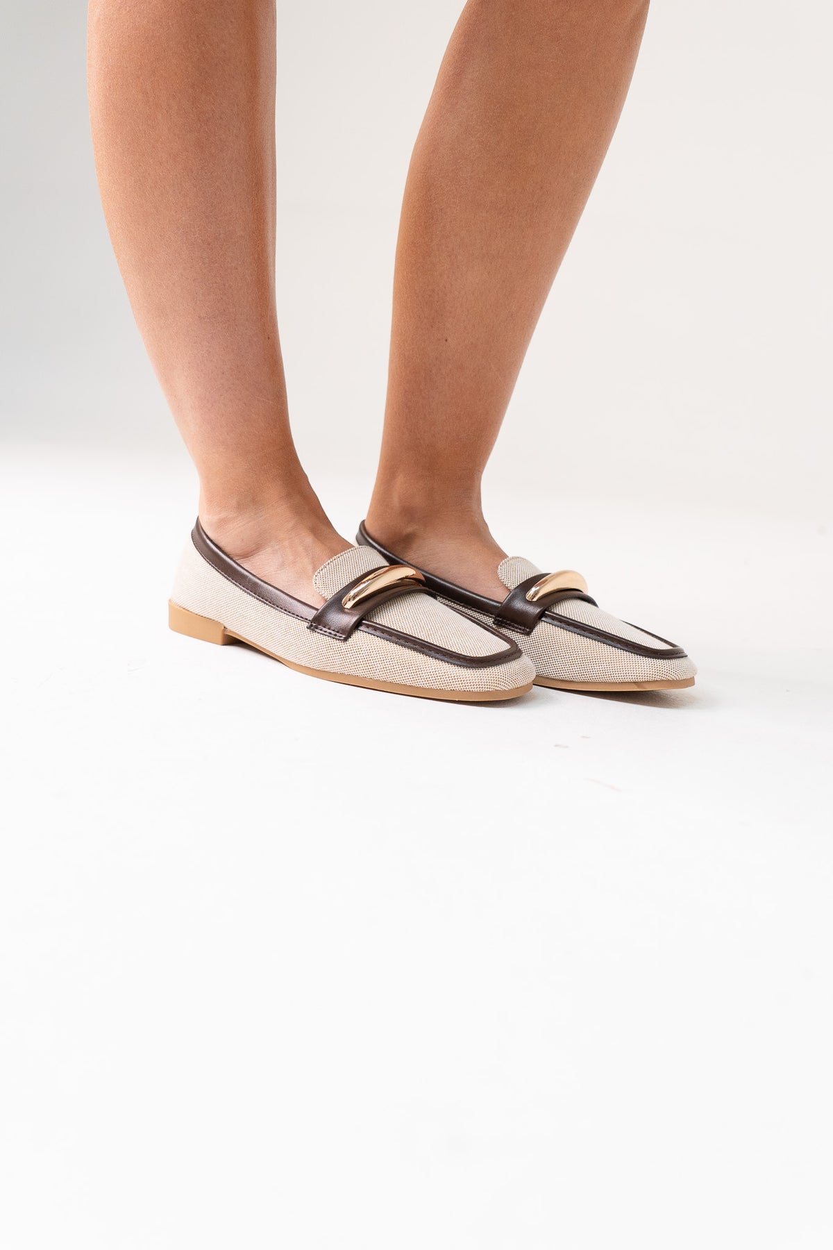Izzy Piped Loafer In Neutral
