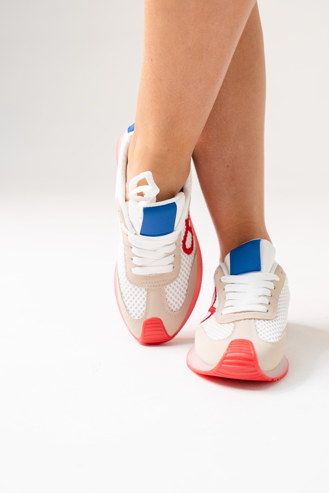 Izzy Trainers In Red Mix