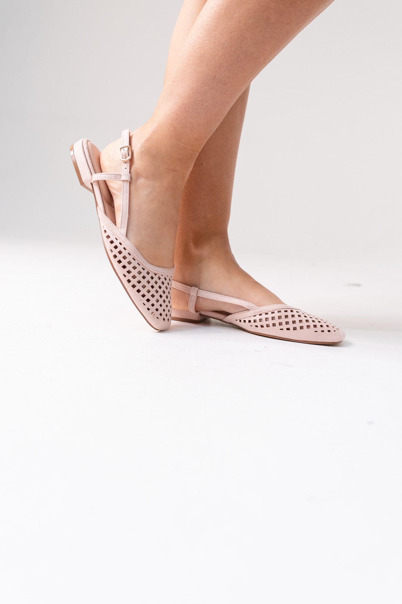 Izzy Woven Slingback In Blush