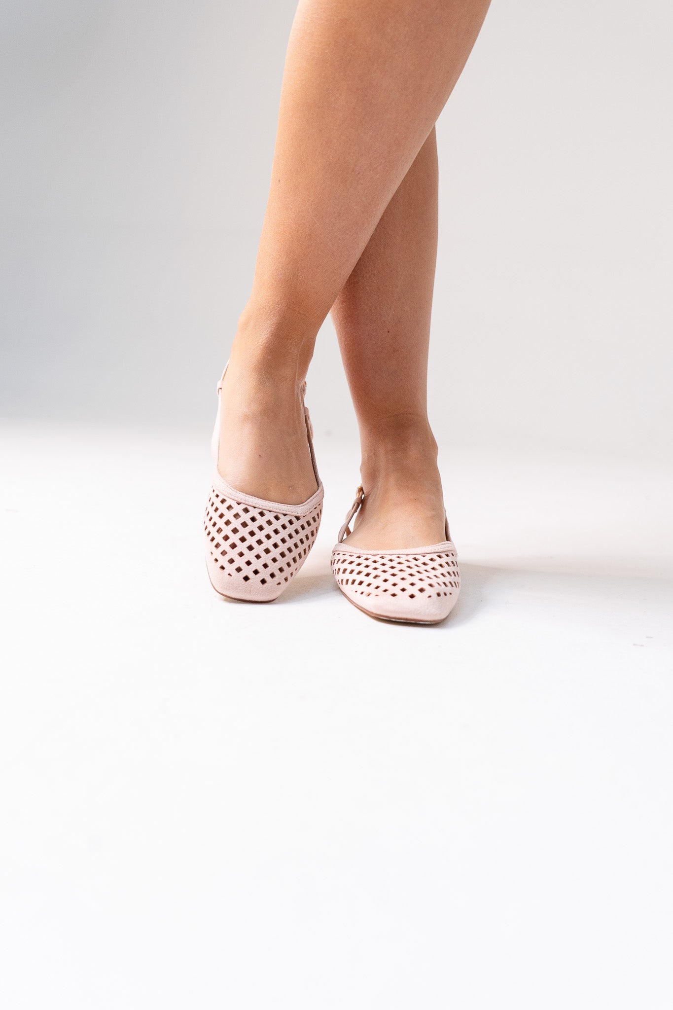 Izzy Woven Slingback In Blush