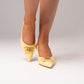 Izzy Buckle Slingback In Lemon
