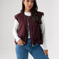 Jane Sleeveless Zip Jacket In Plum