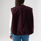 Jane Sleeveless Zip Jacket In Plum