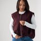 Jane Sleeveless Zip Jacket In Plum
