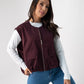 Jane Sleeveless Zip Jacket In Plum