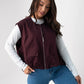 Jane Sleeveless Zip Jacket In Plum
