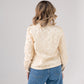 Jasmine Cut Out Floral Blouse In Cream