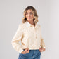 Jasmine Cut Out Floral Blouse In Cream