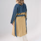 Jasmine Denim Contrast Trench Coat In Beige