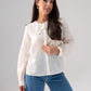 Jasmine Lace Collar Blouse In Cream