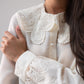 Jasmine Lace Collar Blouse In Cream