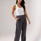 Jasmine Straight Leg Trousers In Grey