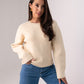 Jasmine Bow Back Jumper In Cream