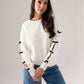 Jasmine Bow Sleeve Jumper In Ivory
