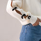 Jasmine Bow Sleeve Jumper In Ivory