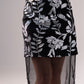 Jasmine Sequin Contrast Skirt In Black