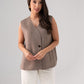 Jasmine Wool Mix Waistcoat In Taupe