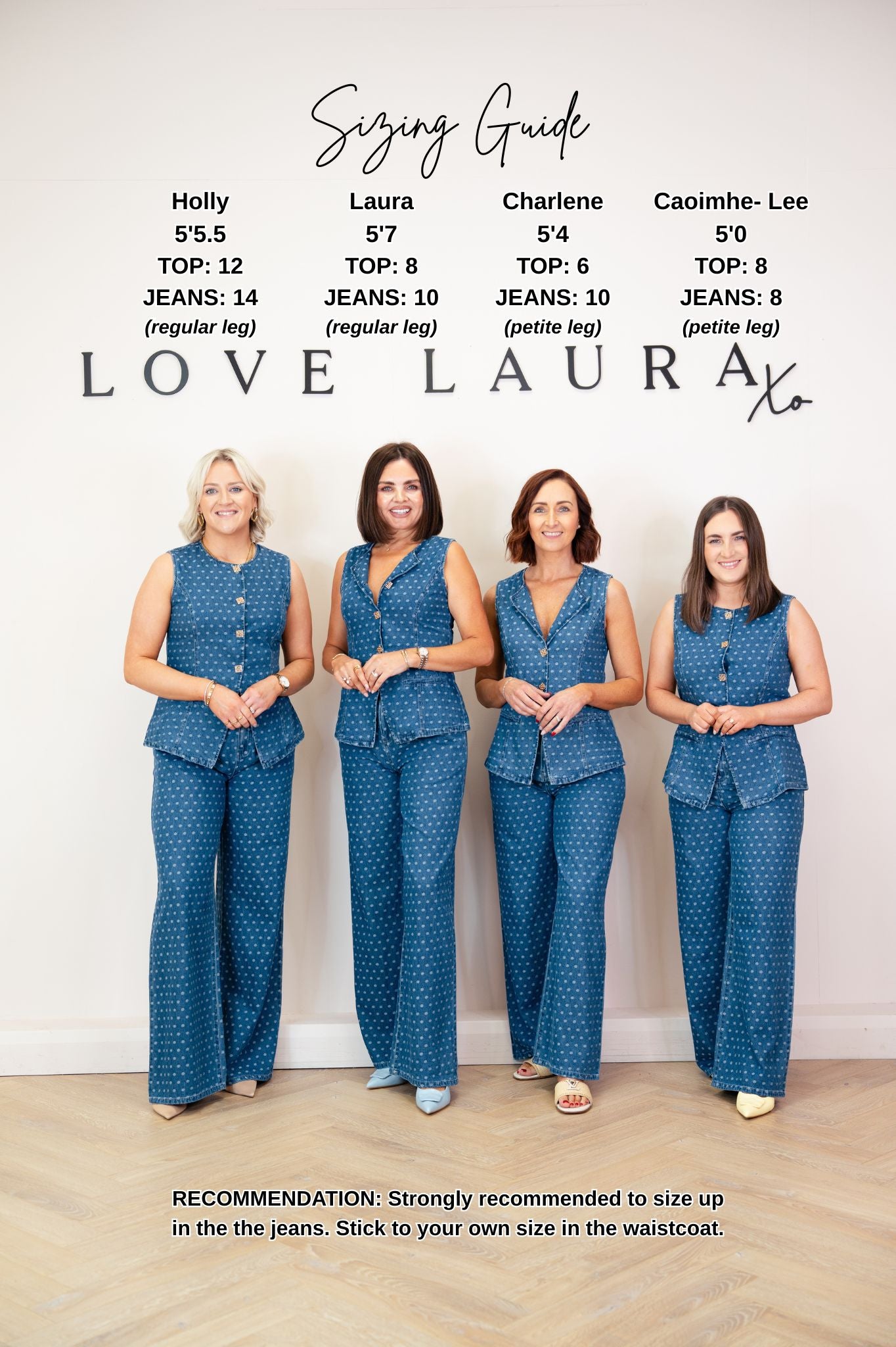 Love Laura Polka Dot Jeans In Dark Wash