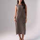Jasmine Sleeveless Knit Dress In Taupe