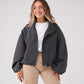 Kate Check Bomber Jacket In Black