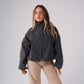 Kate Check Bomber Jacket In Black