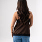 Kate Lace Trim Cami In Chocolate