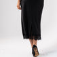 Kate Lace Trim Slip Skirt In Black