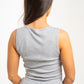 Kate Scoop Neck Vest Top In Grey