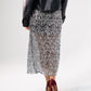 Kate Sequin Midi Skirt In Black