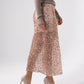 Kate Sequin Midi Skirt In Rose Gold