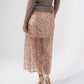 Kate Sequin Midi Skirt In Rose Gold