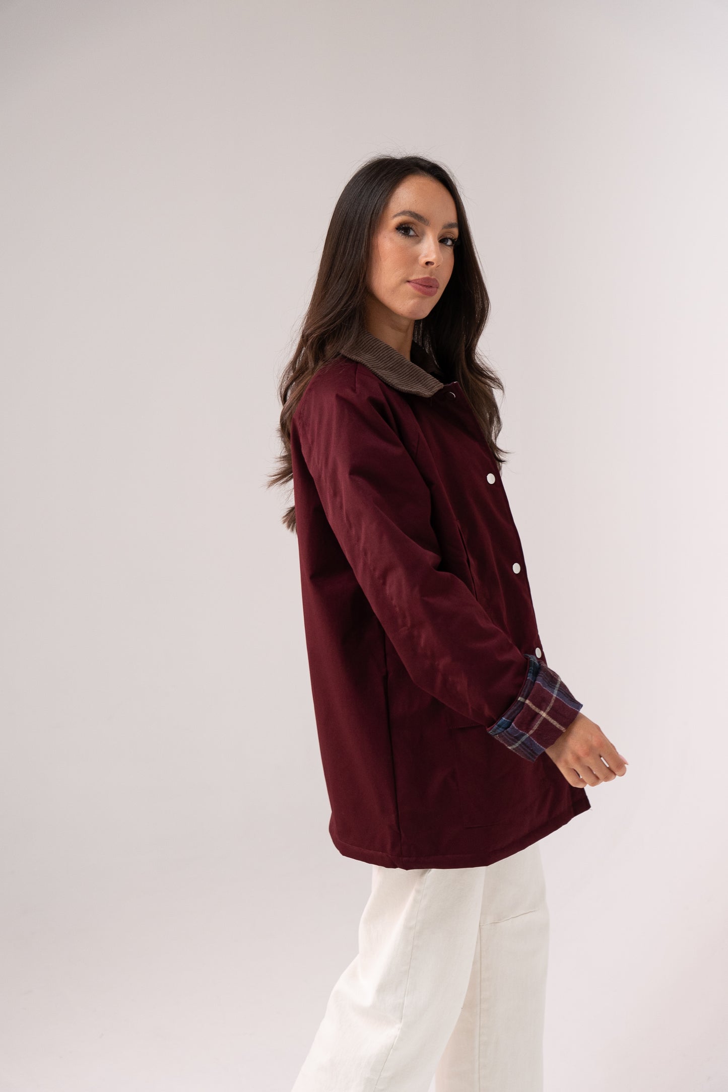 Kendra Barn Jacket In Bordeaux