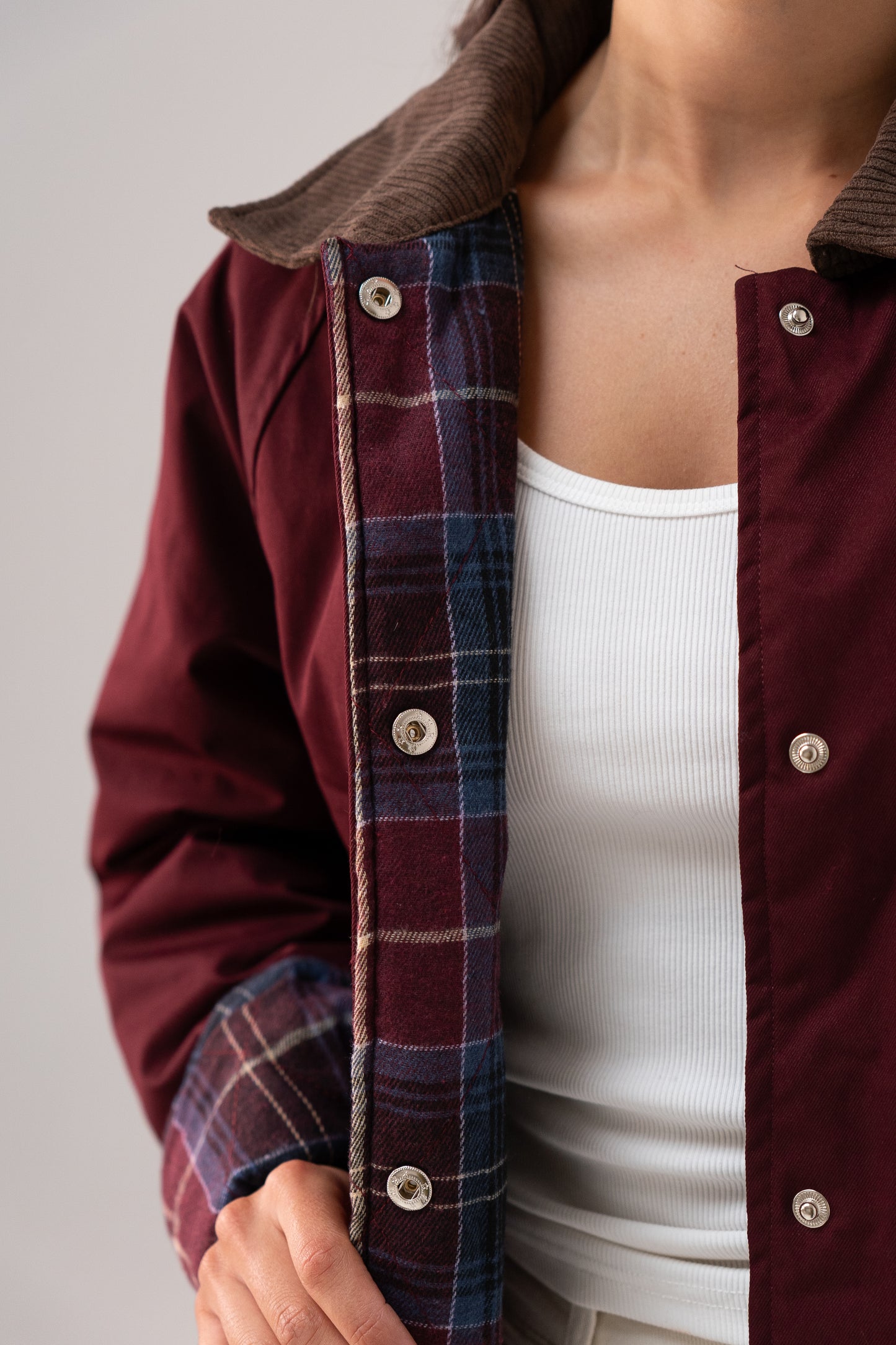 Kendra Barn Jacket In Bordeaux