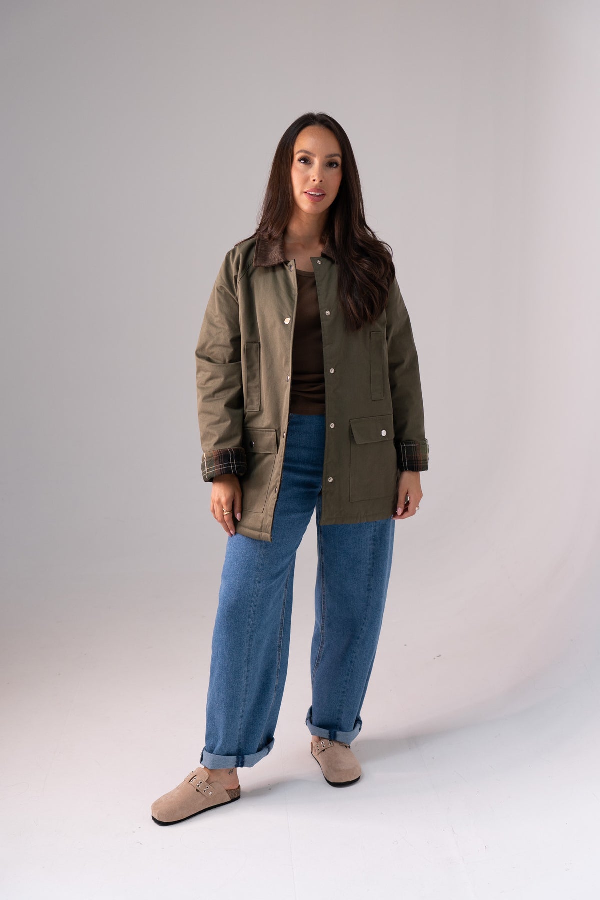 Kendra Barn Jacket In Khaki