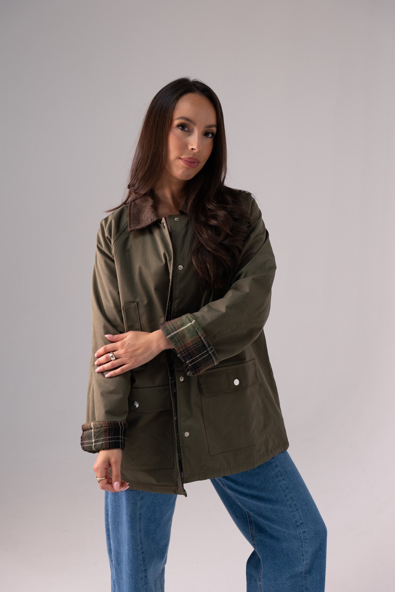 Kendra Barn Jacket In Khaki