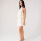 Kendra Bubble Hem Dress In Cream