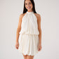 Kendra Bubble Hem Dress In Cream