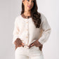 Kendra Contrast Trim Cardigan In Cream