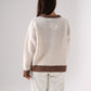 Kendra Contrast Trim Cardigan In Cream