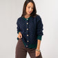 Kendra Contrast Trim Cardigan In Navy