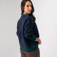 Kendra Contrast Trim Cardigan In Navy