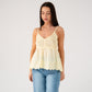 Kendra Crochet Detail Cami In Yellow