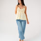 Kendra Crochet Detail Cami In Yellow