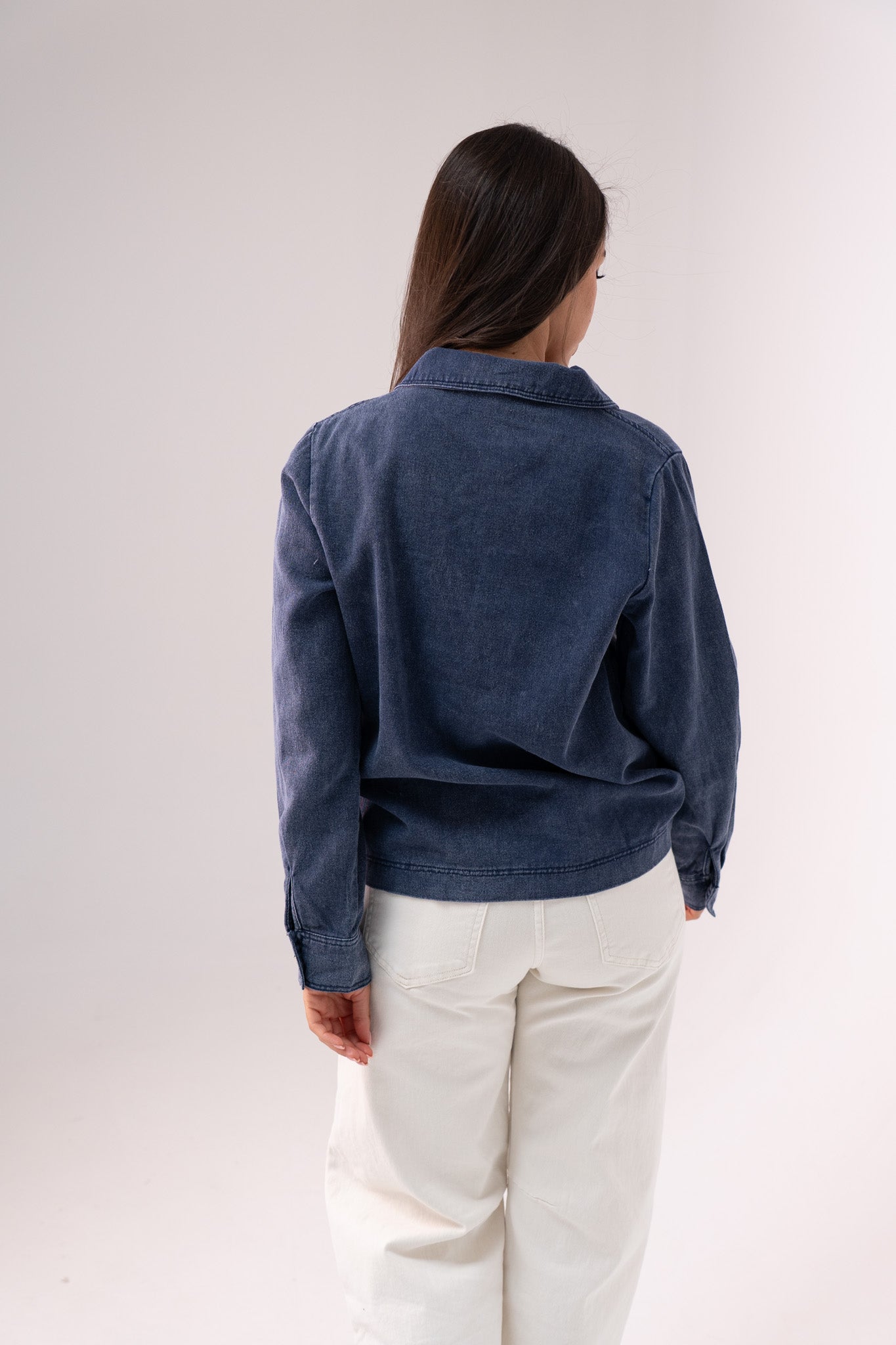 Kendra Denim Shirt In Navy