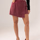 Kendra Denim Skort In Bordeaux