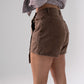 Kendra Denim Skort In Coffee