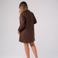 Kendra Faux Suede Dress In Chocolate