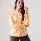 Kendra Frill Detail Check Shirt In Yellow Mix