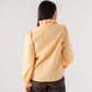 Kendra Frill Detail Check Shirt In Yellow Mix
